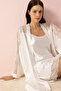 3981 Ecru Kimono Dressing Gown Nightgown Set - 2