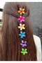 Mixed Color Lotus Collet Clasp Set of 6