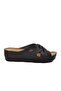 37-449 Black Women's Wedge Heel Slippers - 2