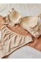Basic Knit Patterned Light Support Bra Set - 6