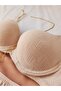 Basic Knit Patterned Light Support Bra Set