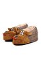 Brown Women's Slippers with Dog - 4