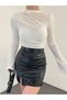 Ruched Bell Sleeve Blouse - 2