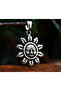 Stainless Steel Inca Maya Totem Sun Necklace / Maya Necklace