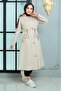 Beige Coat - Garni Detailed, Mi̇h10386 - 3