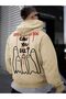 Unisex Plus Size Can You See Printed Hooded Oversize Sweatshirt Hoodie