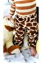 Giraffe Pattern Brown Color Velvet Girl - Boy / Baby Pants