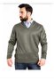 Men's Thin Wool Knitwear Knit Regular Dad V Neck Sweater - 2