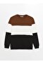Crew Neck Long Sleeve Color Block Men's Sweatshirt - 4