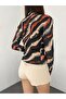 Gathered Long Sleeve Digital Printed Blouse - 7