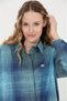 Women's Green Long Sleeve Shirt ELİFSU BUTİKHOME