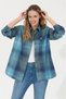 Women's Green Long Sleeve Shirt ELİFSU BUTİKHOME - 4