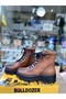 Genuine Leather Tan Orthopedic Zippered Lace Up Furry Women's Boots - 6
