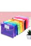 ملف مستندات مقاس A5، حقيبة منفاخ من البولي بروبيلين، قطعتين كريمي - 3