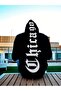 Unisex Plus Size Black Chicago Printed Hooded Oversize Sweatshirt Hoodie - 3