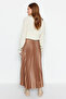 Vison Pleated Maxi Stretchy Knit Skirt TWOSS24ET00041 - 6