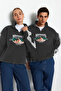 Antrasit Unisex Oversize/Geniş Kesim Dik Yaka Anti-pilling Polar Sweatshirt TMNAW24SW00034 - 3