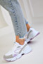 White-Lilac-C Women's Sneakers 17226 - 4