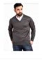 Men's Thin Wool Knitwear Knit Regular Dad V Neck Sweater