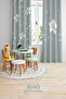 Sweet Star Pattern Printed Children's and Baby's Room Background Curtain with 2 Wings - PRD-13 - 2