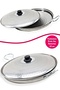 Hair Roasting Pan with Lid Stainless Chrome 30 cm Stainless Meat Fish Pan Handle Pan with Lid
