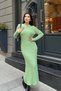 jüjü women's crew neck hijab compatible thick knitwear midi length long pinterest see-through knit dress - 2