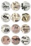 Vintage Themed Sticker Set - 12 Piece Sticker Set - Phone, Tablet, Notebook Laptop Compatible Sticker