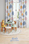Little Elephant Patterned Printed Children's and Baby's Room Background Curtain with 2 Wings - PRD-16 - 2