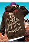 Unisex Plus Size Can You See Printed Hooded Oversize Sweatshirt Hoodie