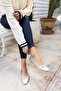 LUMBO WOMEN'S SILVER REAL LEATHER SHOES - 6