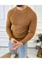 Sweater Slim Fit Natural Knitted Cotton Non-Pilling Knitwear Slim Fit Body Sweater - 5