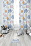 Little Elephant Patterned Printed Children's and Baby's Room Background Curtain with 2 Wings - PRD-16