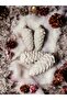 Christmas Pine Tree Ornament 4 Pieces White Cone Shaped Glittered Christmas Tree Ornament 10 cm White - 2