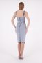 Women's Jeans Skirt with Side Slit Detail and Front Collet Skinny Fit Pocketless Snow Light Blue Denim - 4