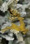 2 Pieces Running Deers Christmas Tree Ornament Gold Golden Yellow Colored Deer 11x13 Cm New Year Pine Tree - 3