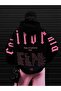 Unisex Large Size Black State Of Printed Hooded Oversize Sweatshirt Hoodie