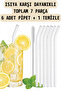 Cambu 6-Piece Glass Pipette Thermosilicate (Heat Resistant) and 1 Pipette Cleaning Brush 1stQuality