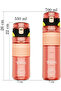 Tkk 550ml Lockable Lid Water Bottle with Straw Free Carrying Strap Strainer - 4