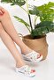 Women's Perforated Diamond Patterned Cross Model Open Airmax Orthopedic Hospital Doctor Nurse Slippers