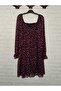 Chiffon long-sleeved midi boykare collar dress - 6