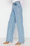 Valencia Snow Wash Light Blue Lycra Super Extra High Waist Wide Leg Palazzo Casual Jean - 3