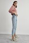 Selina Snow Blue Mom Jeans Lycra High Waist Blue Snow Washed Mom Jeans Lycra Jean - 3