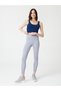 Gray High Waist Stitching Detailed Smoothing Sports Leggings High Rise