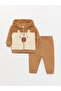 Hooded Long Sleeve Printed Baby Boy 2-Piece Set