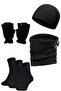 6 Pieces Polar Beanie Neck Collar Cut Gloves and Socks Set