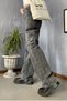 Girls' Cargo Pocket Detailed High Waist Wide Leg Jeans - 2