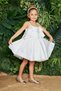 white short pearls girl's evening dress - 2