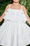 white short pearls girl's evening dress - 4
