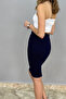 Women's Pencil Skirt Navy Blue - 2
