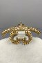 Honey Color Thin Ilayda Model Bridal Crown and Shuttle Stone Earring Set – Crown, Crystal Stone, Stylish Model –